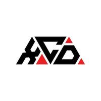 création de logo de lettre triangle xcd avec forme de triangle. monogramme de conception de logo triangle xcd. modèle de logo vectoriel triangle xcd avec couleur rouge. logo triangulaire xcd logo simple, élégant et luxueux. xcd
