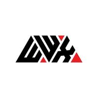 création de logo de lettre triangle wwx avec forme de triangle. monogramme de conception de logo triangle wwx. modèle de logo vectoriel triangle wwx avec couleur rouge. wwx logo triangulaire logo simple, élégant et luxueux. wwx