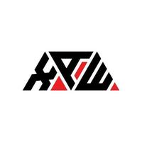 création de logo de lettre triangle xaw avec forme de triangle. monogramme de conception de logo triangle xaw. modèle de logo vectoriel triangle xaw avec couleur rouge. logo triangulaire xaw logo simple, élégant et luxueux. xaw