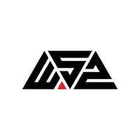création de logo de lettre triangle wsz avec forme de triangle. monogramme de conception de logo triangle wsz. modèle de logo vectoriel triangle wsz avec couleur rouge. logo triangulaire wsz logo simple, élégant et luxueux. wsz