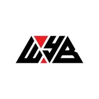 création de logo de lettre triangle wyb avec forme de triangle. monogramme de conception de logo triangle wyb. modèle de logo vectoriel triangle wyb avec couleur rouge. logo triangulaire wyb logo simple, élégant et luxueux. wyb