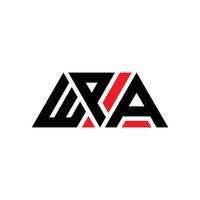 création de logo de lettre triangle wpa avec forme de triangle. monogramme de conception de logo triangle wpa. modèle de logo vectoriel triangle wpa avec couleur rouge. logo triangulaire wpa logo simple, élégant et luxueux. wpa