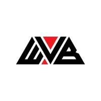 création de logo de lettre triangle wvb avec forme de triangle. monogramme de conception de logo triangle wvb. modèle de logo vectoriel triangle wvb avec couleur rouge. logo triangulaire wvb logo simple, élégant et luxueux. wvb
