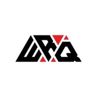 création de logo de lettre triangle wrq avec forme de triangle. monogramme de conception de logo triangle wrq. modèle de logo vectoriel triangle wrq avec couleur rouge. logo triangulaire wrq logo simple, élégant et luxueux. wrq