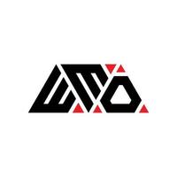 création de logo de lettre triangle wmo avec forme de triangle. monogramme de conception de logo triangle wmo. modèle de logo vectoriel wmo triangle avec couleur rouge. wmo logo triangulaire logo simple, élégant et luxueux. wmo