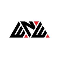 création de logo de lettre triangle wnw avec forme de triangle. monogramme de conception de logo triangle wnw. modèle de logo vectoriel triangle wnw avec couleur rouge. logo triangulaire wnw logo simple, élégant et luxueux. wnw