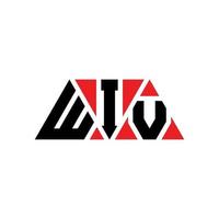 création de logo de lettre triangle wiv avec forme de triangle. monogramme de conception de logo triangle wiv. modèle de logo vectoriel triangle wiv avec couleur rouge. wiv logo triangulaire logo simple, élégant et luxueux. wiv