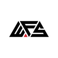 création de logo de lettre triangle wfs avec forme de triangle. monogramme de conception de logo triangle wfs. modèle de logo vectoriel triangle wfs avec couleur rouge. logo triangulaire wfs logo simple, élégant et luxueux. wfs