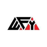 création de logo de lettre triangle wfy avec forme de triangle. monogramme de conception de logo triangle wfy. modèle de logo vectoriel triangle wfy avec couleur rouge. logo triangulaire wfy logo simple, élégant et luxueux. wfy