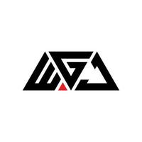 création de logo de lettre triangle wgj avec forme de triangle. monogramme de conception de logo triangle wgj. modèle de logo vectoriel triangle wgj avec couleur rouge. logo triangulaire wgj logo simple, élégant et luxueux. wgj
