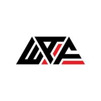 création de logo de lettre triangle waf avec forme de triangle. monogramme de conception de logo triangle waf. modèle de logo vectoriel triangle waf avec couleur rouge. logo triangulaire waf logo simple, élégant et luxueux. waf