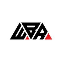 création de logo de lettre triangle wbr avec forme de triangle. monogramme de conception de logo triangle wbr. modèle de logo vectoriel triangle wbr avec couleur rouge. logo triangulaire wbr logo simple, élégant et luxueux. wbr