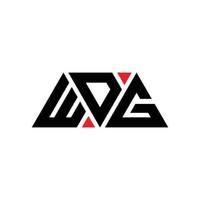 création de logo de lettre triangle wdg avec forme de triangle. monogramme de conception de logo triangle wdg. modèle de logo vectoriel triangle wdg avec couleur rouge. logo triangulaire wdg logo simple, élégant et luxueux. wdg