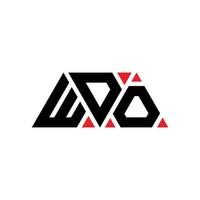 création de logo de lettre triangle wdo avec forme de triangle. monogramme de conception de logo triangle wdo. modèle de logo vectoriel triangle wdo avec couleur rouge. wdo logo triangulaire logo simple, élégant et luxueux. wdo