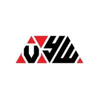 création de logo de lettre triangle vyw avec forme de triangle. monogramme de conception de logo triangle vyw. modèle de logo vectoriel triangle vyw avec couleur rouge. logo triangulaire vyw logo simple, élégant et luxueux. vu