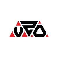 création de logo de lettre triangle vzo avec forme de triangle. monogramme de conception de logo triangle vzo. modèle de logo vectoriel triangle vzo avec couleur rouge. logo triangulaire vzo logo simple, élégant et luxueux. vzo