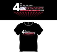 conception de t-shirt joyeux jour de l'indépendance vecteur