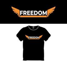 conception de t-shirt liberté vecteur