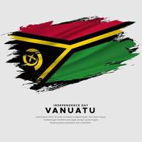 nouveau design du vecteur de la fête de l'indépendance du vanuatu. drapeau vanuatu avec vecteur brosse abstraite