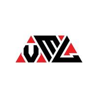 création de logo de lettre triangle vml avec forme de triangle. monogramme de conception de logo triangle vml. modèle de logo vectoriel triangle vml avec couleur rouge. logo triangulaire vml logo simple, élégant et luxueux. VML