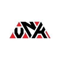 création de logo de lettre triangle vnk avec forme de triangle. monogramme de conception de logo triangle vnk. modèle de logo vectoriel triangle vnk avec couleur rouge. logo triangulaire vnk logo simple, élégant et luxueux. vnk