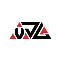 création de logo de lettre triangle vjl avec forme de triangle. monogramme de conception de logo triangle vjl. modèle de logo vectoriel triangle vjl avec couleur rouge. logo triangulaire vjl logo simple, élégant et luxueux. vjl