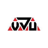 création de logo de lettre triangle vju avec forme de triangle. monogramme de conception de logo triangle vju. modèle de logo vectoriel triangle vju avec couleur rouge. logo triangulaire vju logo simple, élégant et luxueux. vju