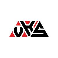 création de logo de lettre triangle vks avec forme de triangle. monogramme de conception de logo triangle vks. modèle de logo vectoriel triangle vks avec couleur rouge. logo triangulaire vks logo simple, élégant et luxueux. vks