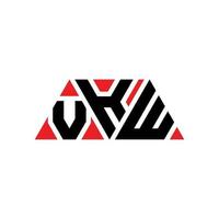 création de logo de lettre triangle vkw avec forme de triangle. monogramme de conception de logo triangle vkw. modèle de logo vectoriel triangle vkw avec couleur rouge. logo triangulaire vkw logo simple, élégant et luxueux. vkw