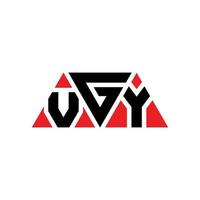 création de logo de lettre triangle vgy avec forme de triangle. monogramme de conception de logo triangle vgy. modèle de logo vectoriel triangle vgy avec couleur rouge. logo triangulaire vgy logo simple, élégant et luxueux. vgy