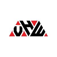 création de logo de lettre triangle vhw avec forme de triangle. monogramme de conception de logo triangle vhw. modèle de logo vectoriel triangle vhw avec couleur rouge. logo triangulaire vhw logo simple, élégant et luxueux. vhw