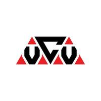 création de logo de lettre triangle vcv avec forme de triangle. monogramme de conception de logo triangle vcv. modèle de logo vectoriel triangle vcv avec couleur rouge. logo triangulaire vcv logo simple, élégant et luxueux. VCV