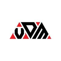 création de logo de lettre triangle vdm avec forme de triangle. monogramme de conception de logo triangle vdm. modèle de logo vectoriel triangle vdm avec couleur rouge. logo triangulaire vdm logo simple, élégant et luxueux. vdm