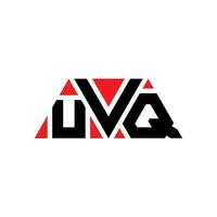 création de logo de lettre triangle uvq avec forme de triangle. monogramme de conception de logo triangle uvq. modèle de logo vectoriel triangle uvq avec couleur rouge. logo triangulaire uvq logo simple, élégant et luxueux. UVQ