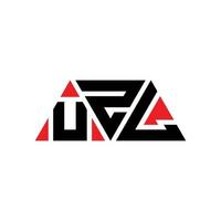 création de logo de lettre triangle uzl avec forme de triangle. monogramme de conception de logo triangle uzl. modèle de logo vectoriel triangle uzl avec couleur rouge. logo triangulaire uzl logo simple, élégant et luxueux. uzl