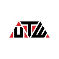 création de logo de lettre triangle utw avec forme de triangle. monogramme de conception de logo triangle utw. modèle de logo vectoriel triangle utw avec couleur rouge. logo triangulaire utw logo simple, élégant et luxueux. utw