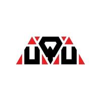 création de logo de lettre triangle uqu avec forme de triangle. monogramme de conception de logo triangle uqu. modèle de logo vectoriel triangle uqu avec couleur rouge. logo triangulaire uqu logo simple, élégant et luxueux. uqu