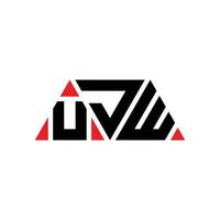 création de logo de lettre triangle ujw avec forme de triangle. monogramme de conception de logo triangle ujw. modèle de logo vectoriel triangle ujw avec couleur rouge. logo triangulaire ujw logo simple, élégant et luxueux. ujw