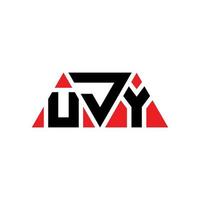 création de logo de lettre triangle ujy avec forme de triangle. monogramme de conception de logo triangle ujy. modèle de logo vectoriel triangle ujy avec couleur rouge. logo triangulaire ujy logo simple, élégant et luxueux. ujy