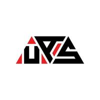 création de logo de lettre triangle uas avec forme de triangle. monogramme de conception de logo triangle uas. modèle de logo vectoriel triangle uas avec couleur rouge. logo triangulaire uas logo simple, élégant et luxueux. uas