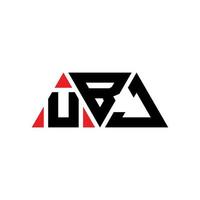 création de logo de lettre triangle ubj avec forme de triangle. monogramme de conception de logo triangle ubj. modèle de logo vectoriel triangle ubj avec couleur rouge. logo triangulaire ubj logo simple, élégant et luxueux. ubj