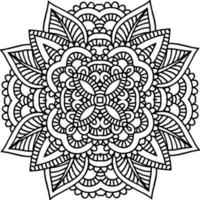 élément de mandala pour livre de coloriage vecteur