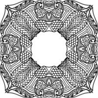 élément de mandala pour livre de coloriage vecteur