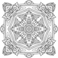 mandala abstrait pour livre de coloriage vecteur