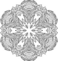 mandala abstrait pour livre de coloriage vecteur