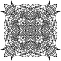 élément de mandala pour livre de coloriage vecteur