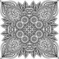 élément de mandala pour livre de coloriage vecteur