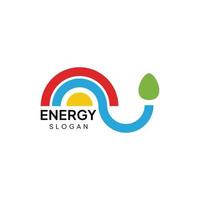 logo vectoriel d'énergie, logo d'énergie alternative de la nature.