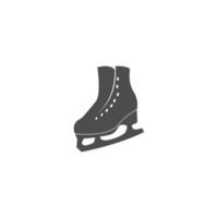 modèle d'illustration de logo d'icône de chaussures de patin à glace vecteur