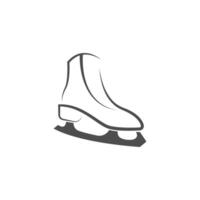 modèle d'illustration de logo d'icône de chaussures de patin à glace vecteur